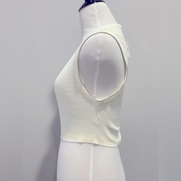 NWT FREE PEOPLE Studded Ribbed Muscle Tee - Picture 3 of 4